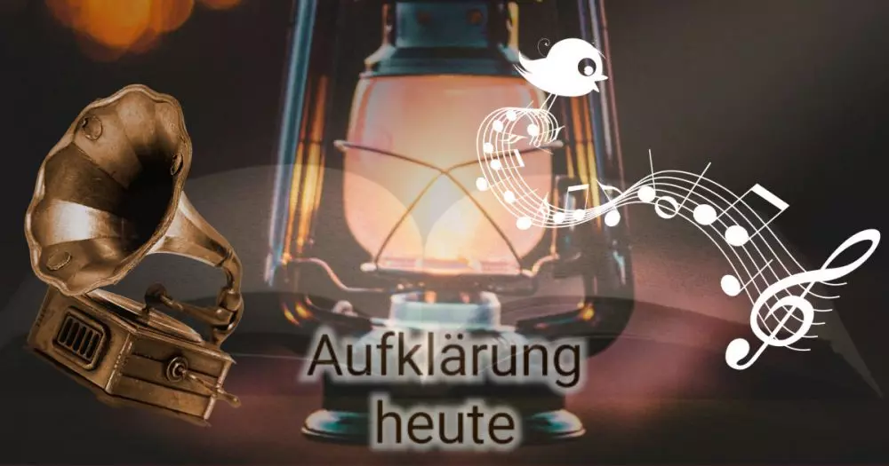 Aufklärung heute - Petroleumlampe mit dem Wort Verschiedenes